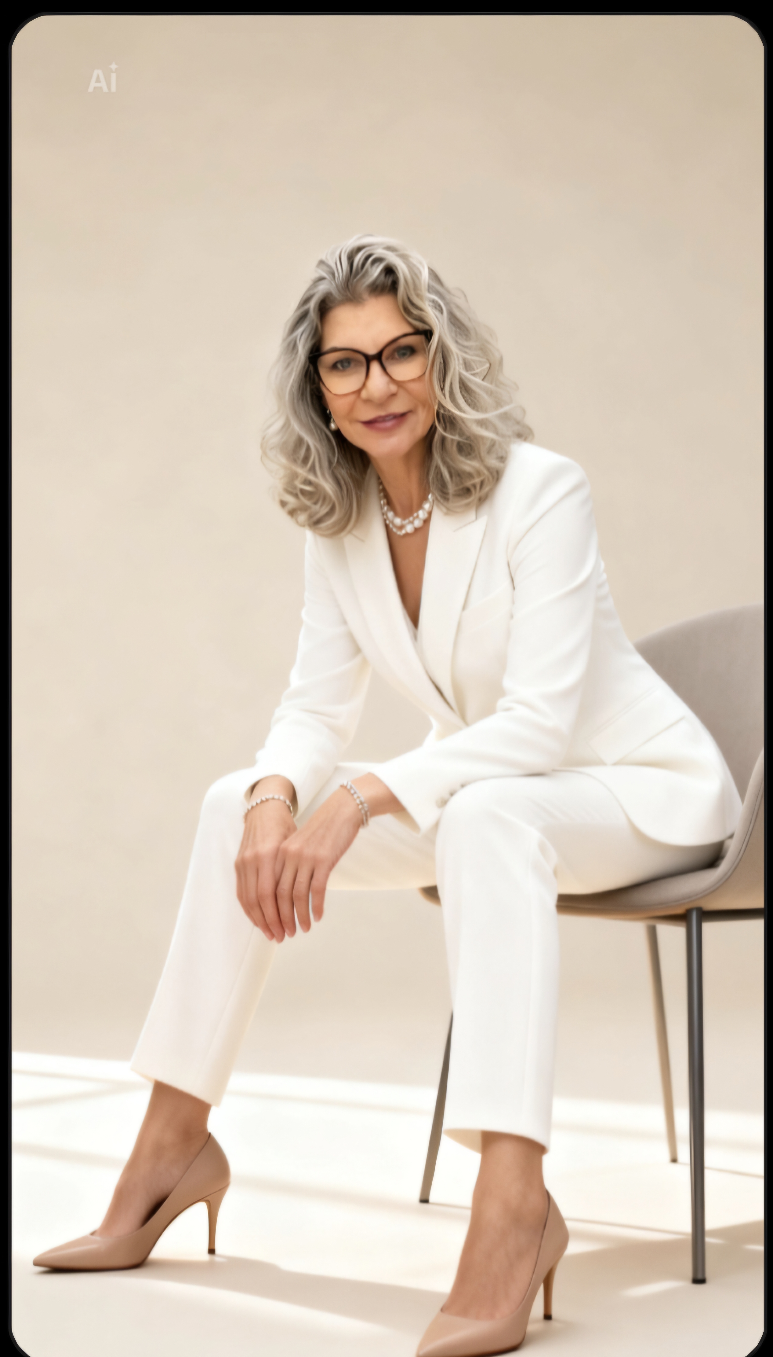Retrato de apresentação da Dra Everediana Canezin, vestindo branco.